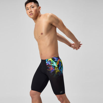 Speedo Club Training Printed Jammer Black/Green