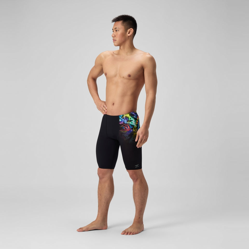 Speedo Club Training Printed Jammer Black/Green