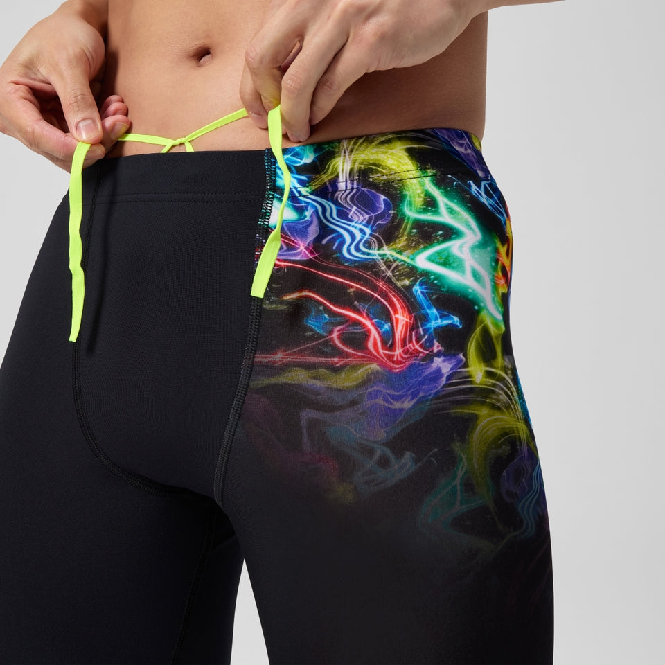 Speedo Club Training Printed Jammer Black/Green