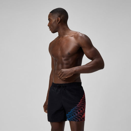 Speedo Medley Logo 40cm Swim Shorts Black/Orange