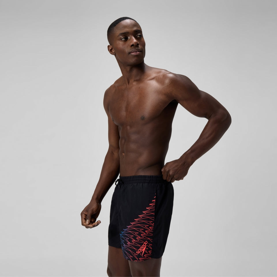Speedo Medley Logo 40cm Swim Shorts Black/Orange
