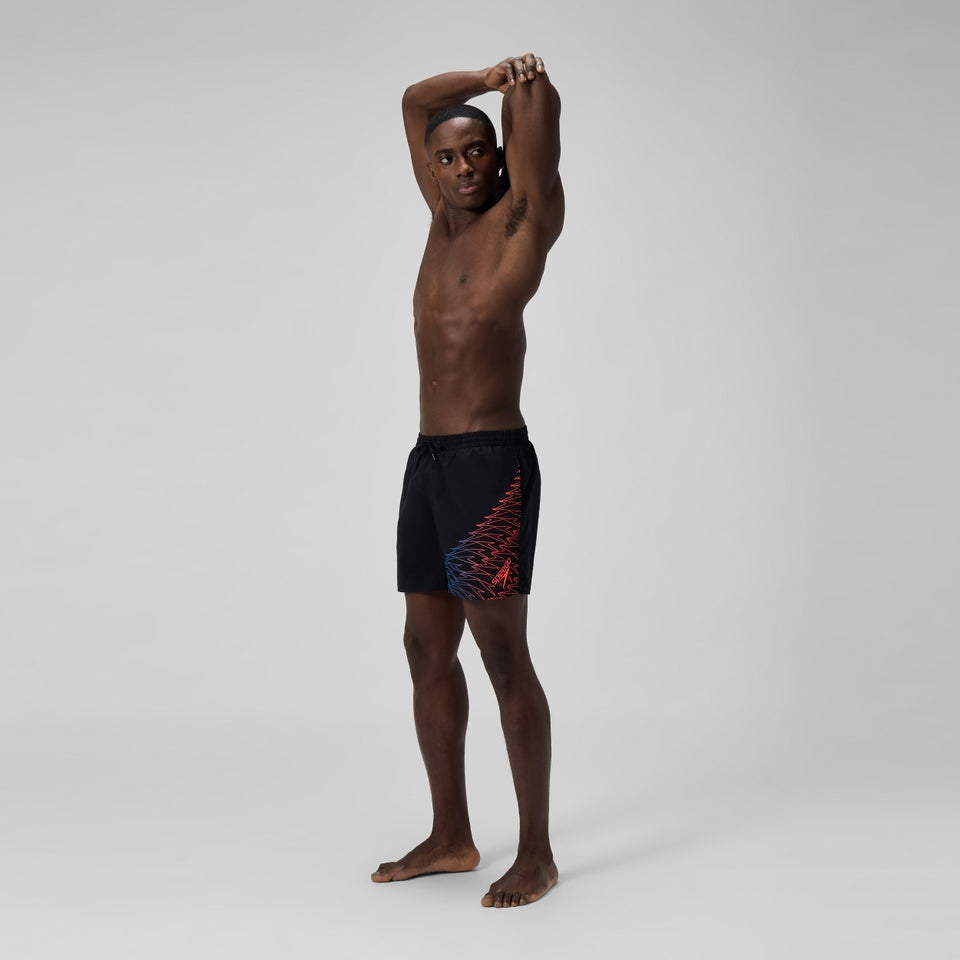 Speedo Medley Logo 40cm Swim Shorts Black/Orange