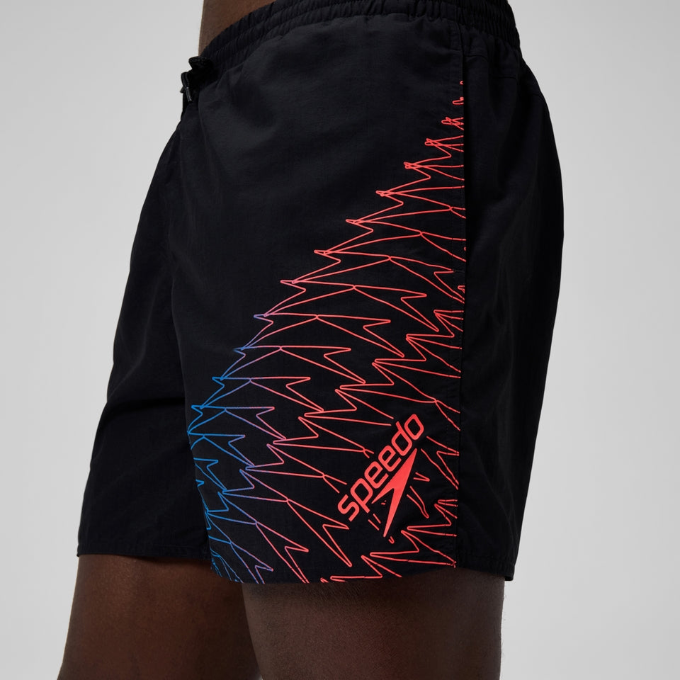 Speedo Medley Logo 40cm Swim Shorts Black/Orange