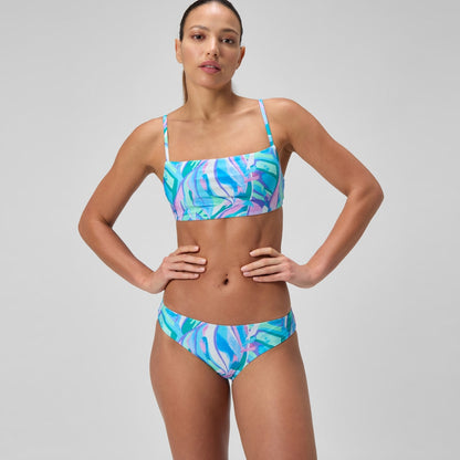 Speedo Printed Adjustable Thinstrap Bikini Set Green/Pink