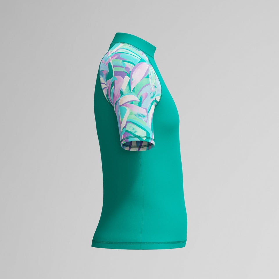 Speedo Girls Short Sleeve Rashguard Turquoise