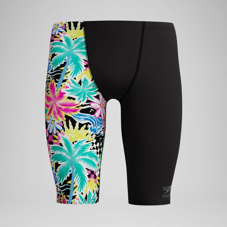 Speedo Club Training Printed Jammer Black/Green