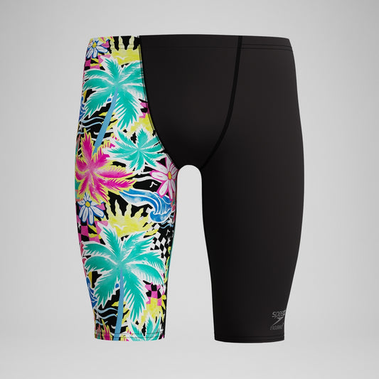 Speedo Club Training Printed Jammer Black/Green