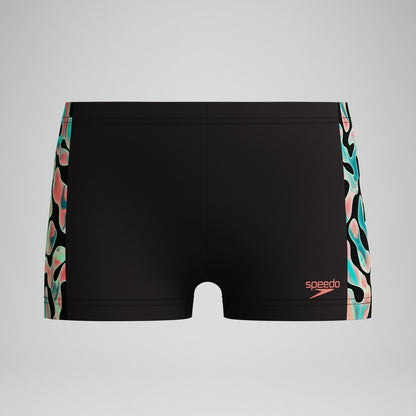 Speedo Boys Panel Aquashort Black/Orange