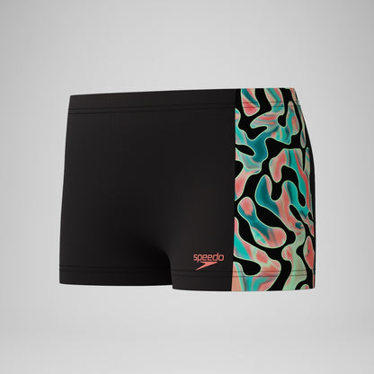 Speedo Boys Panel Aquashort Black/Orange