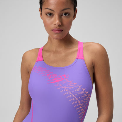 Speedo Medley Logo Swimsuit Purple/Pink