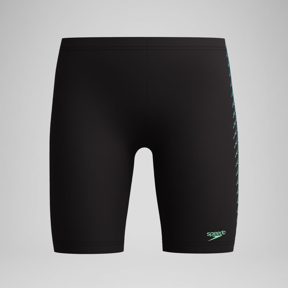 Speedo Boys Plastisol Placement Jammer Black/Green