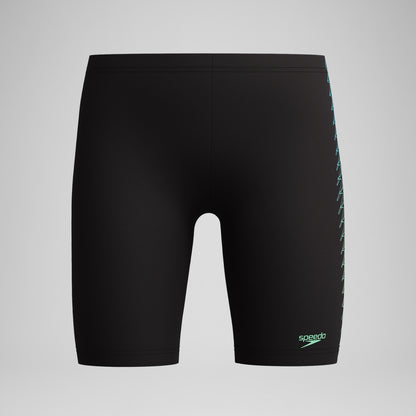 Speedo Boys Plastisol Placement Jammer Black/Green