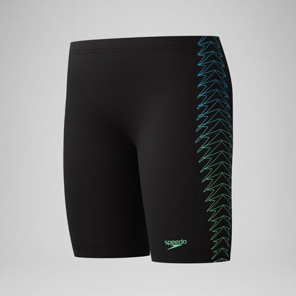 Speedo Boys Plastisol Placement Jammer Black/Green