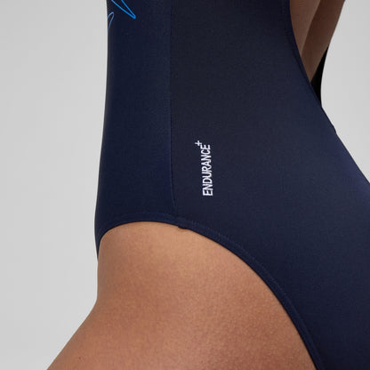 Speedo Hyperboom Placement Muscleback Swimsuit Navy/Blue