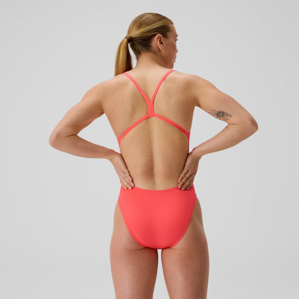 Speedo Club Training Solid V-Back 2.0 Swimsuit Orange