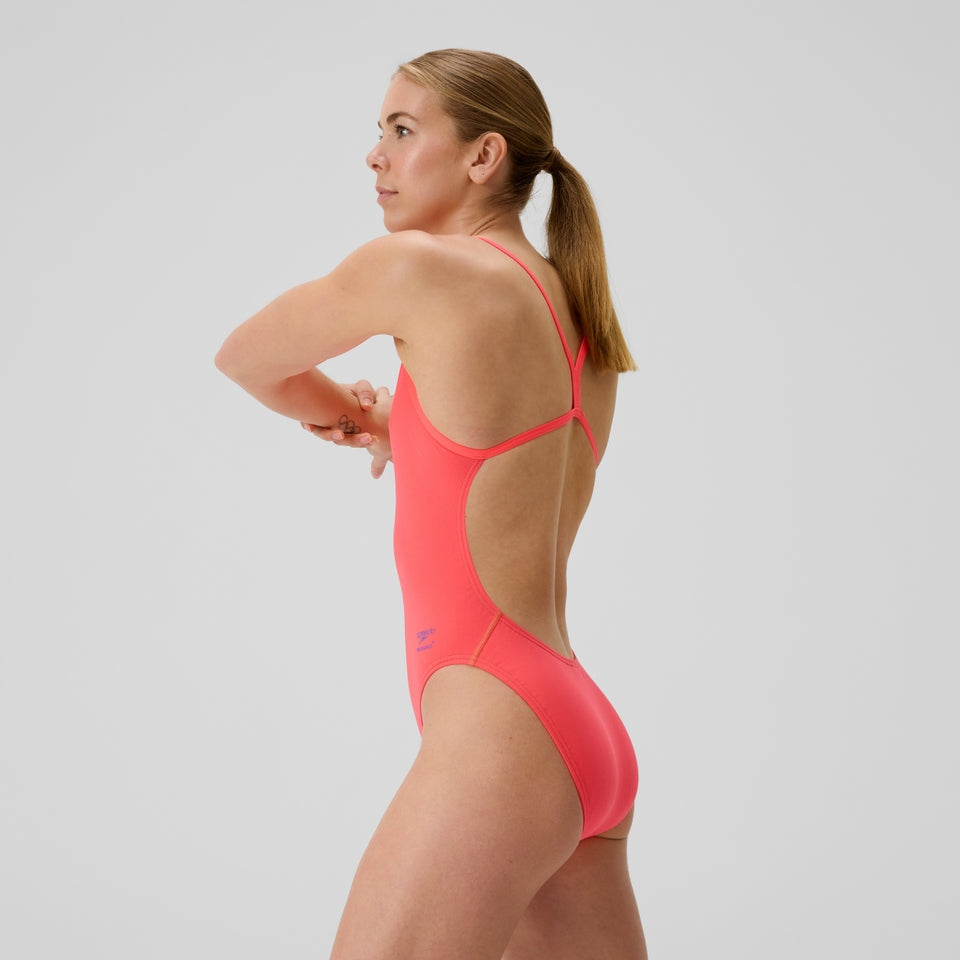Speedo Club Training Solid V-Back 2.0 Swimsuit Orange