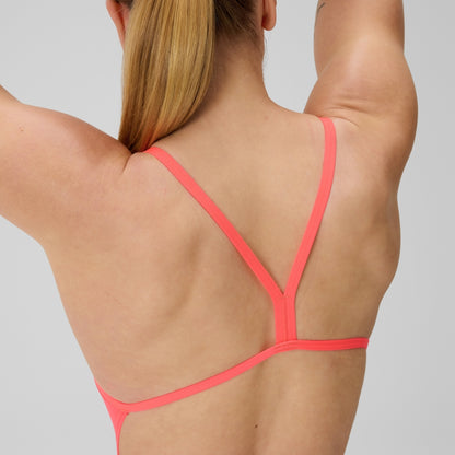 Speedo Club Training Solid V-Back 2.0 Swimsuit Orange