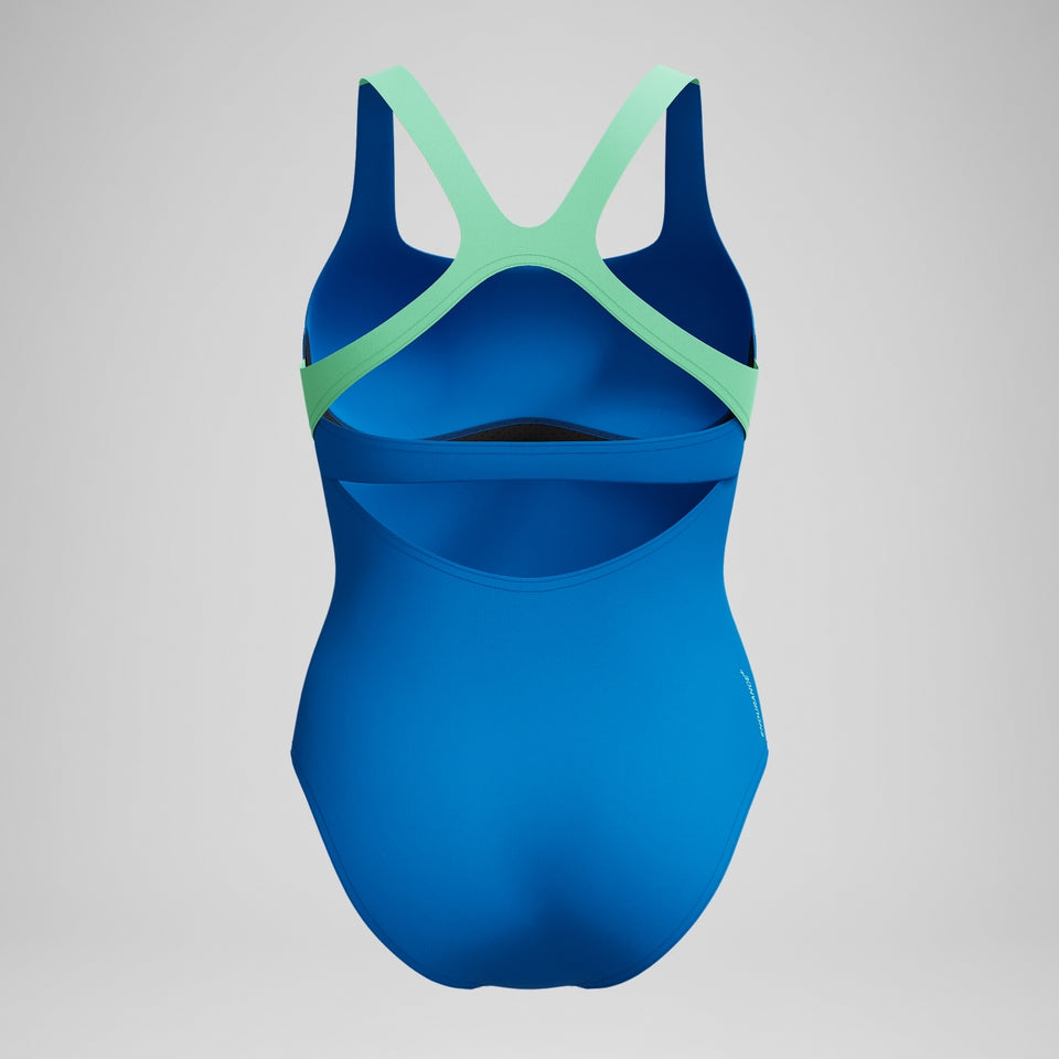 Speedo Flex Band with Built in Swim Bra Swimsuit Blue/Turquoise
