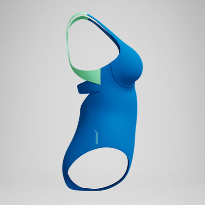 Speedo Flex Band with Built in Swim Bra Swimsuit Blue/Turquoise