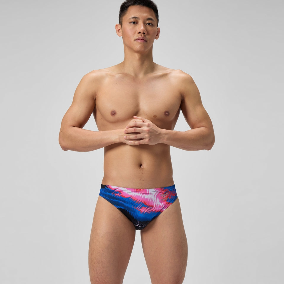 Speedo Club Training Printed Brief Black/Pink