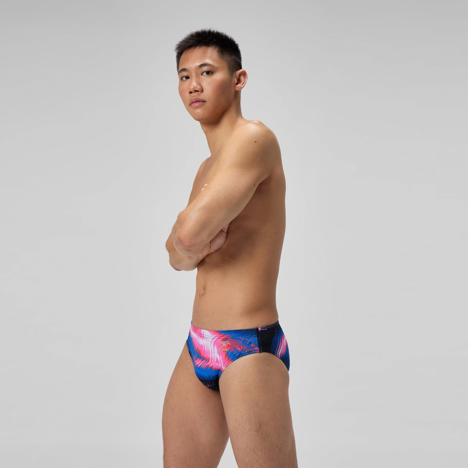 Speedo Club Training Printed Brief Black/Pink