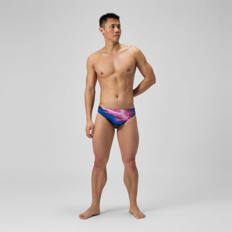 Speedo Club Training Printed Brief Black/Pink