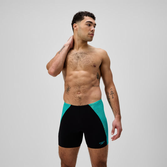 Speedo Endurance+ MAX Splice Mid Jammer Black/Turquoise