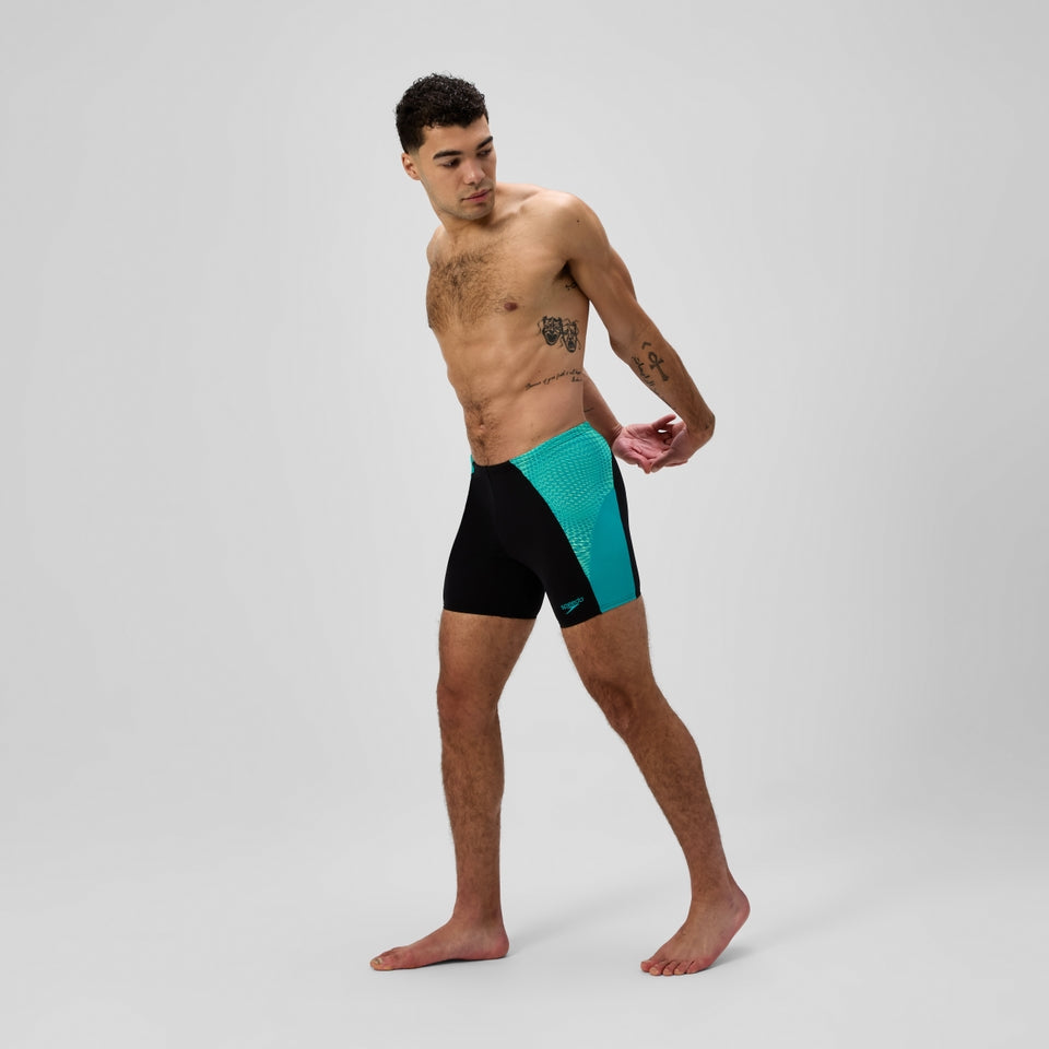 Speedo Endurance+ MAX Splice Mid Jammer Black/Turquoise