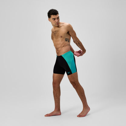 Speedo Endurance+ MAX Splice Mid Jammer Black/Turquoise
