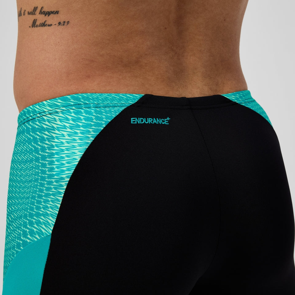 Speedo Endurance+ MAX Splice Mid Jammer Black/Turquoise