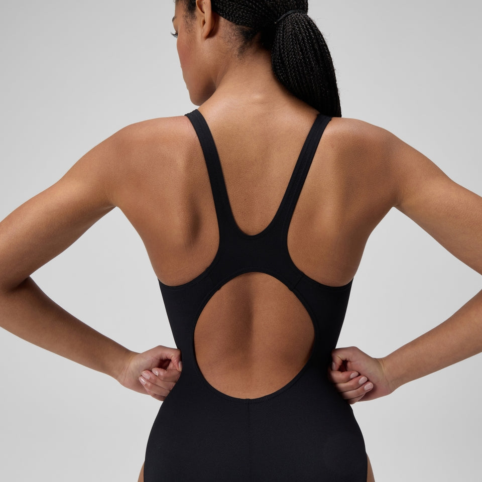 Speedo Hyperboom Placement Muscleback Swimsuit Black/Green