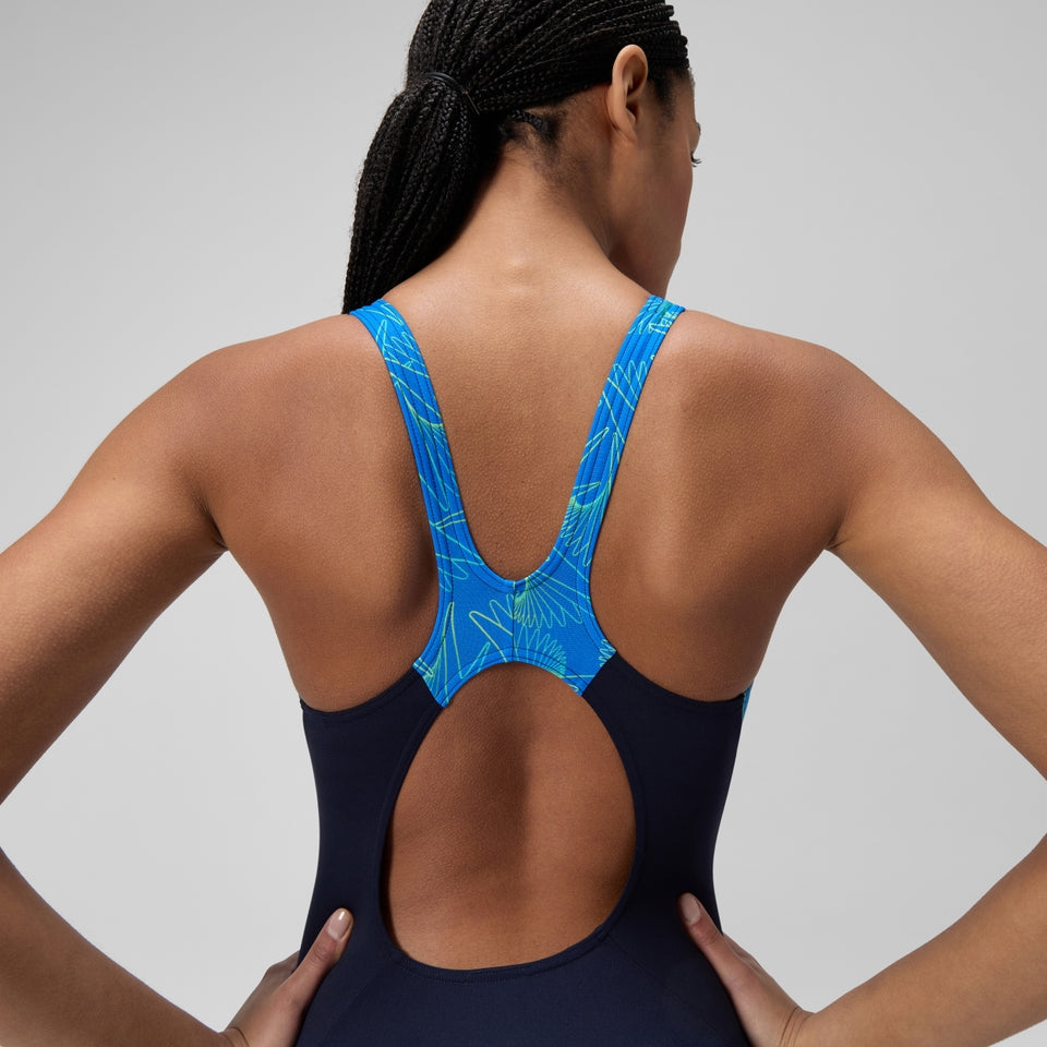 Speedo Hyperboom Splice Muscleback Swimsuit Navy/Blue