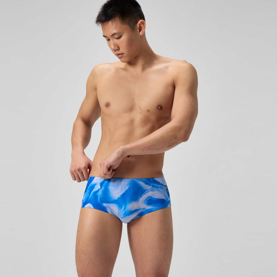 Speedo Club Training Printed 13.5cm Brief Blue/White