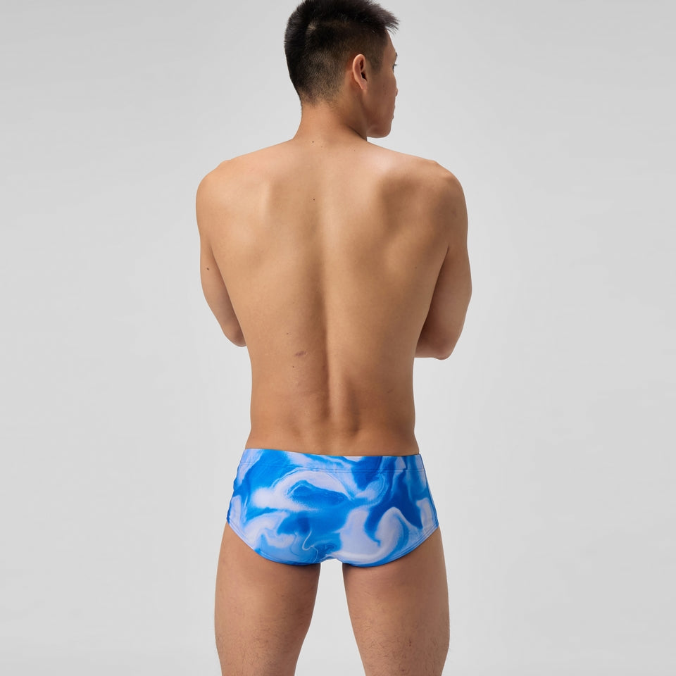 Speedo Club Training Printed 13.5cm Brief Blue/White