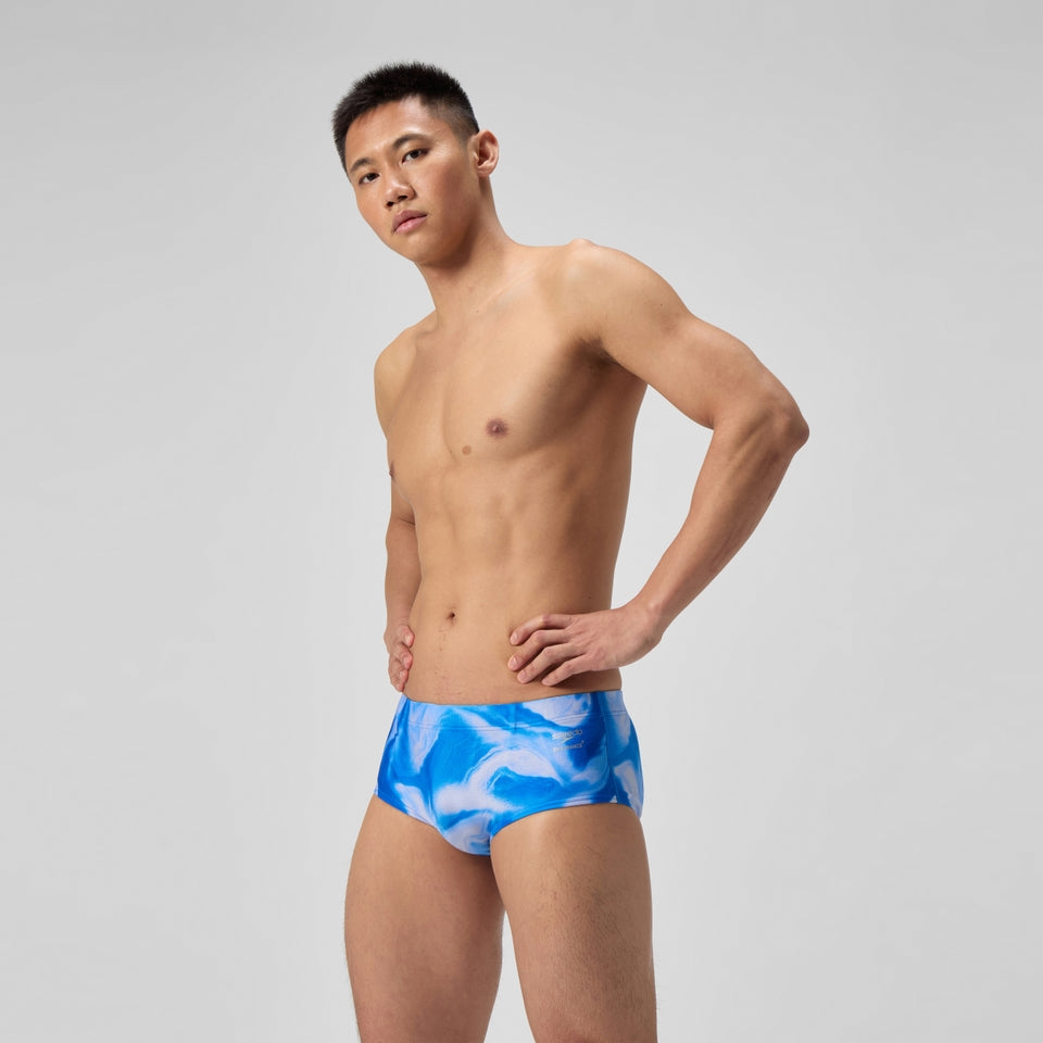 Speedo Club Training Printed 13.5cm Brief Blue/White