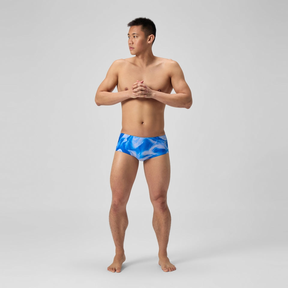 Speedo Club Training Printed 13.5cm Brief Blue/White