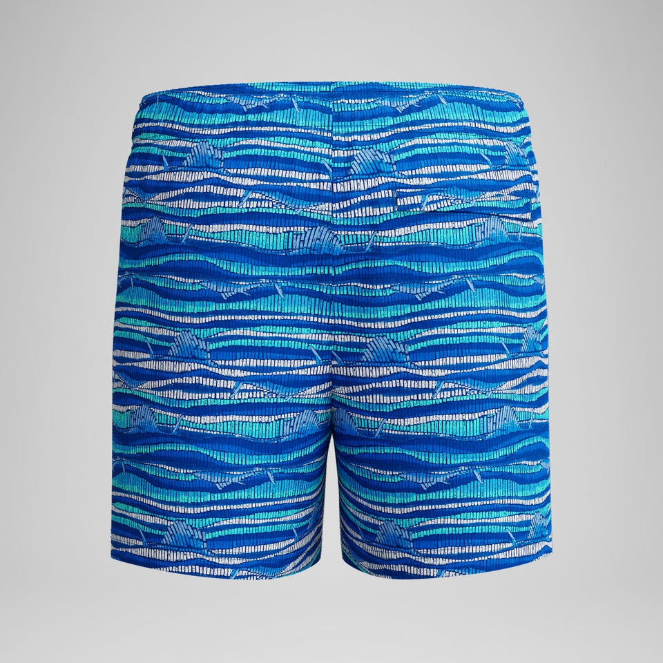 Speedo Boys Printed 33cm Swim Shorts Blue