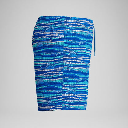 Speedo Boys Printed 33cm Swim Shorts Blue