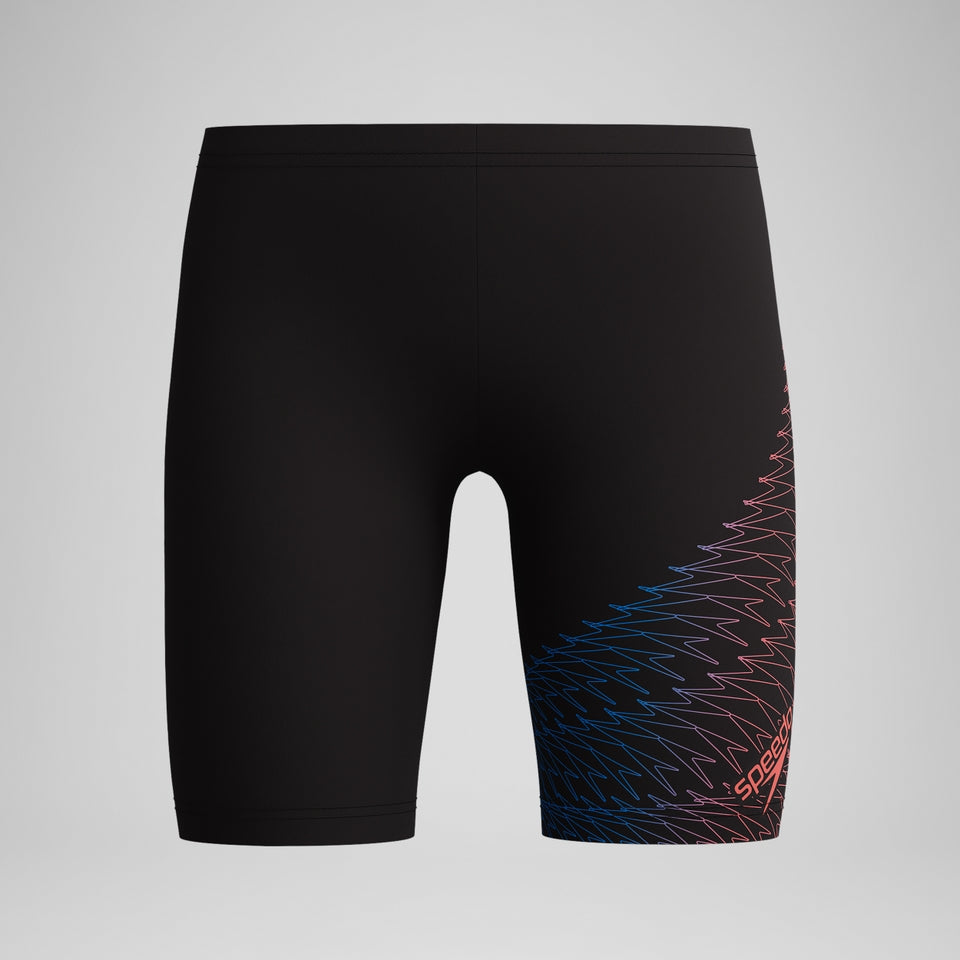 Speedo Boys Medley Logo Jammer Black/Orange