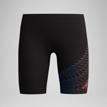 Speedo Boys Medley Logo Jammer Black/Orange