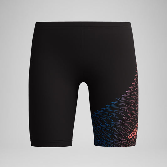 Speedo Boys Medley Logo Jammer Black/Orange