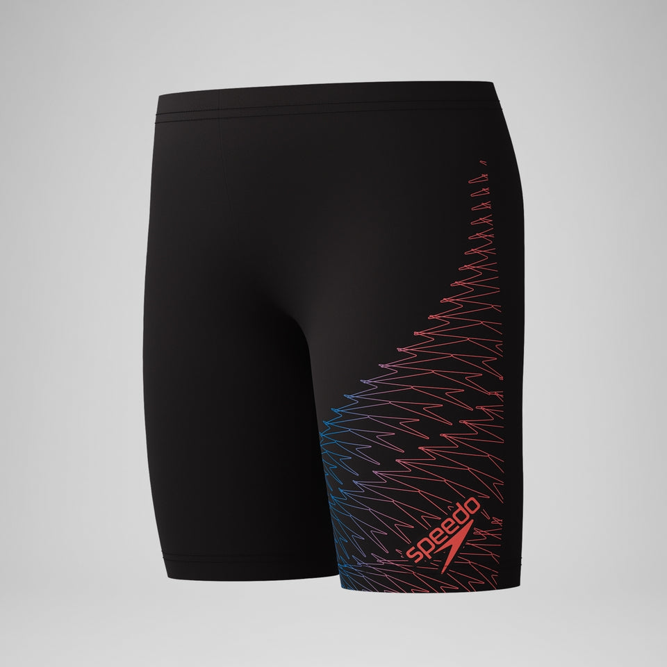 Speedo Boys Medley Logo Jammer Black/Orange
