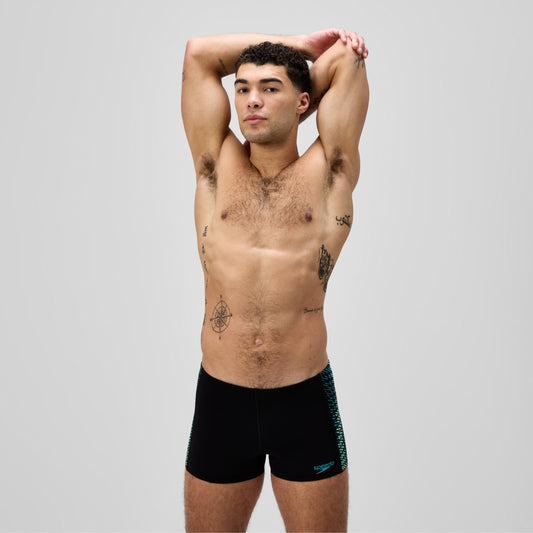 Speedo Endurance+ MAX Tech Panel Aquashort Black/Turquoise
