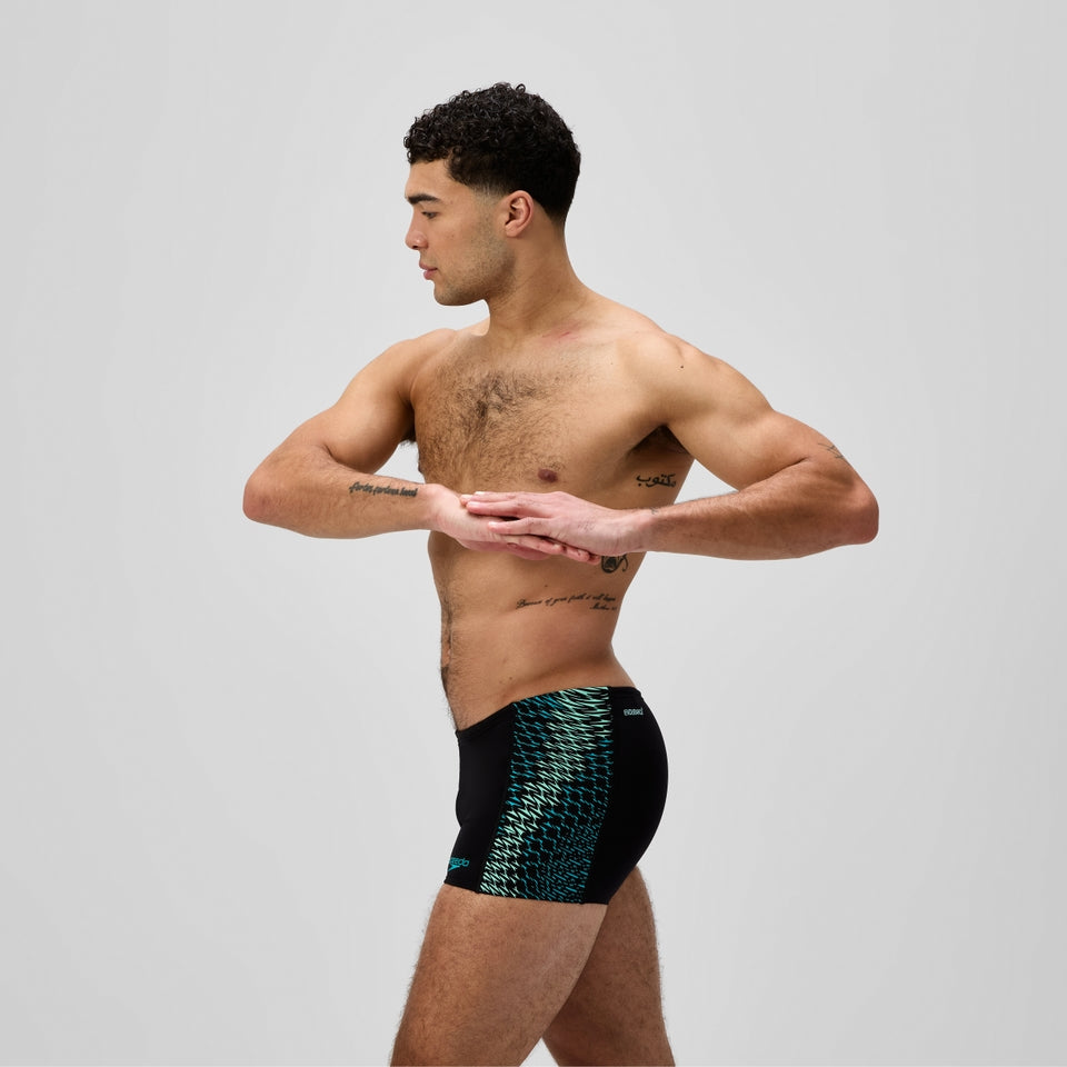 Speedo Endurance+ MAX Tech Panel Aquashort Black/Turquoise