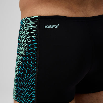 Speedo Endurance+ MAX Tech Panel Aquashort Black/Turquoise