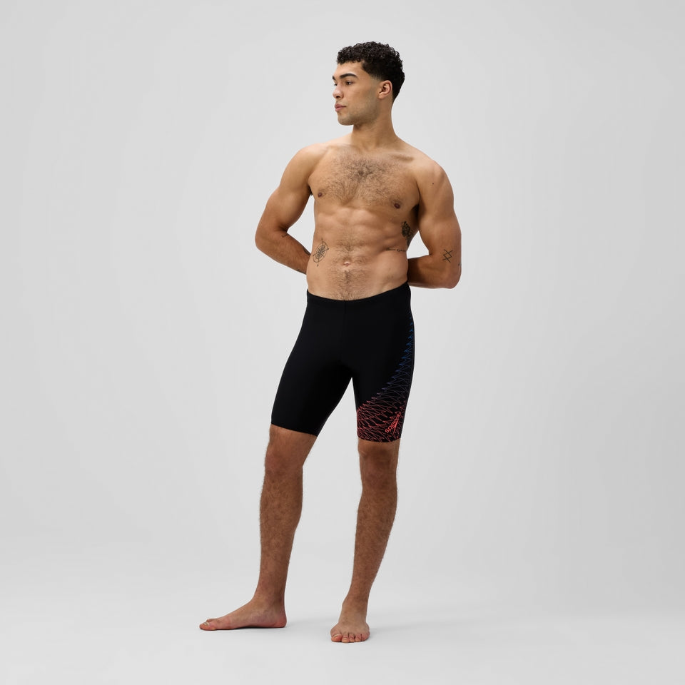 Speedo Medley Logo Jammer Black/Orange