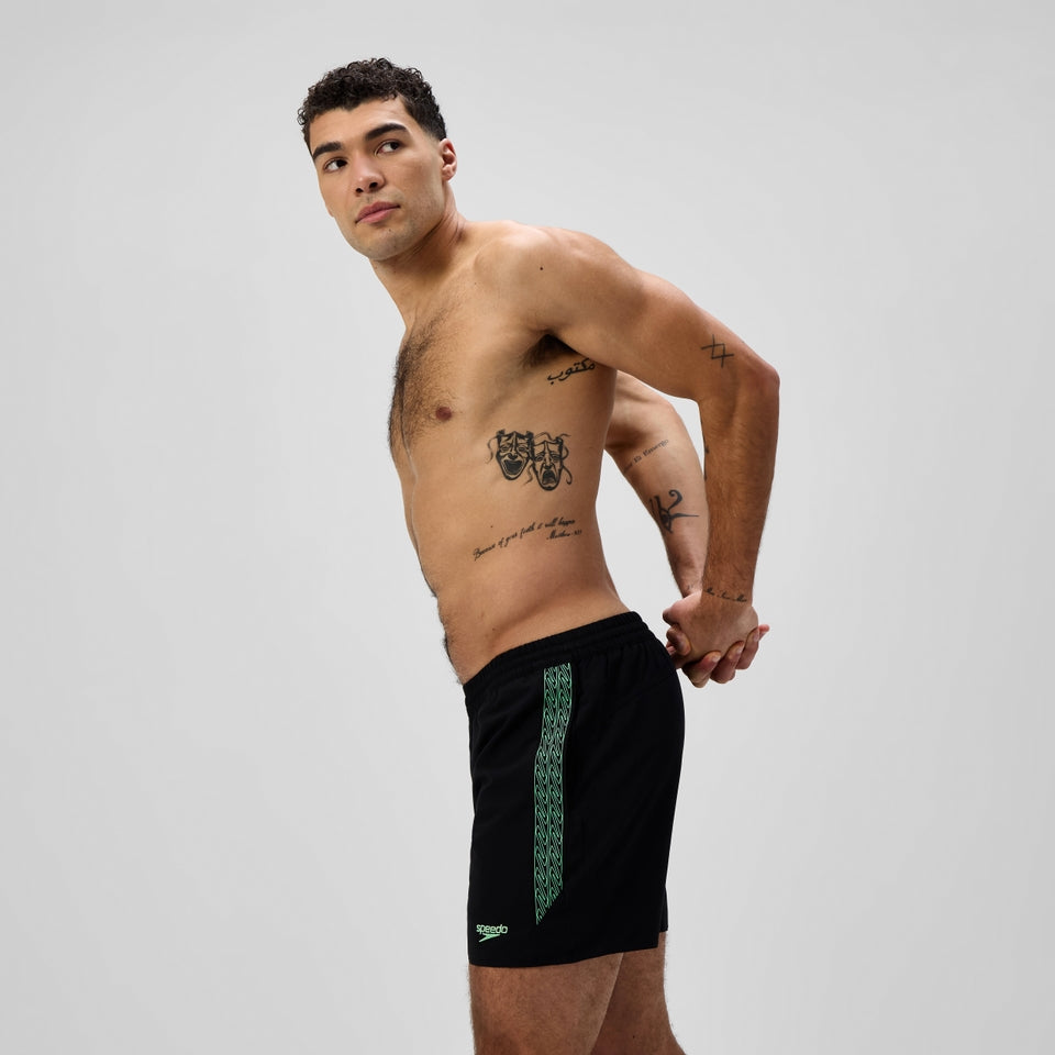 Speedo Hyperboom Splice 40cm Swim Shorts Black/Green