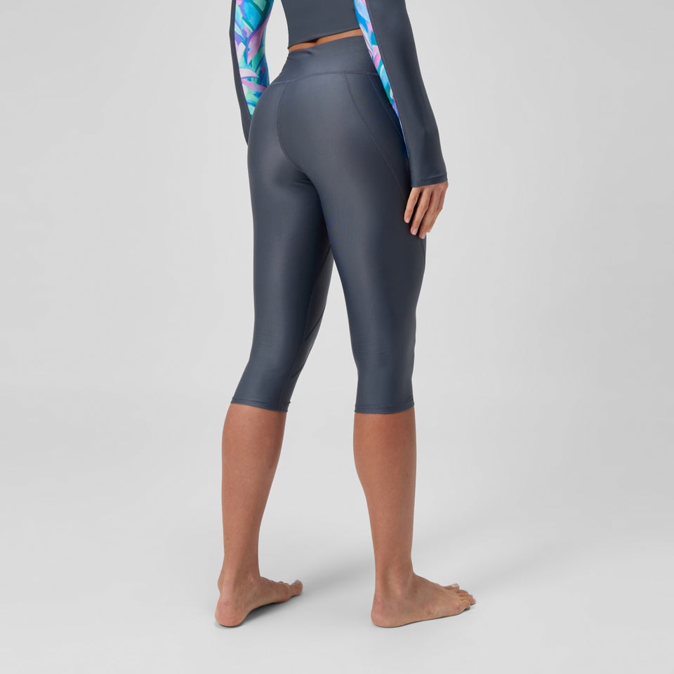Speedo Solid Panel 3/4 Leggings Grey