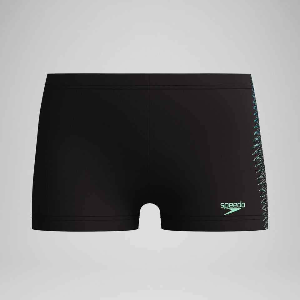 Speedo Boys Plastisol Placement Aquashort Black/Green