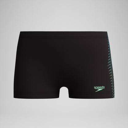 Speedo Boys Plastisol Placement Aquashort Black/Green